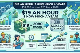 $19 an Hour is How Much a Year? $39,520 — Near $20 Mark 2026