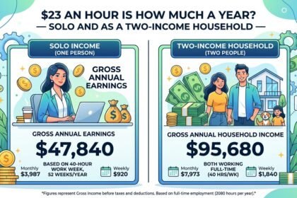 $23 an Hour is How Much a Year — Solo and as a Two-Income Household